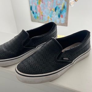 Black slip on Vans